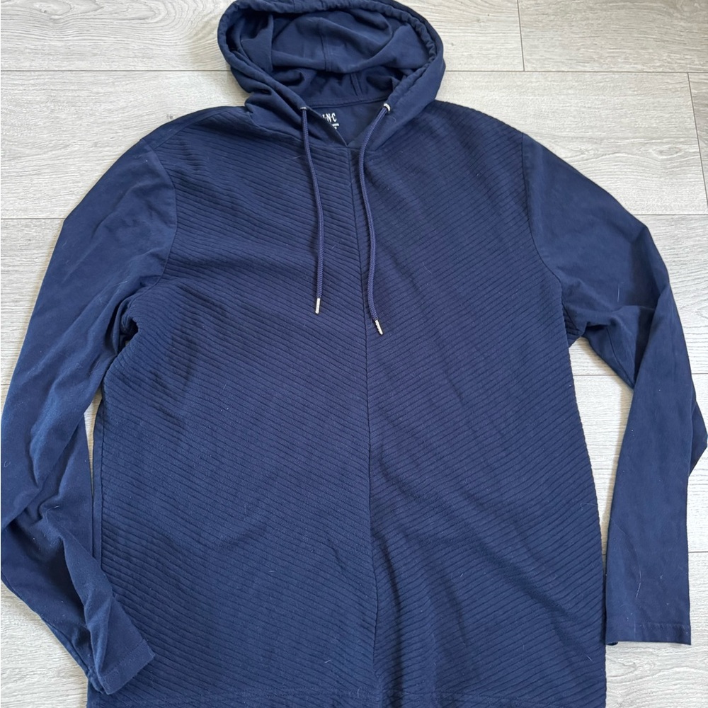 INC Men's Navy Blue Hoodie Sweater